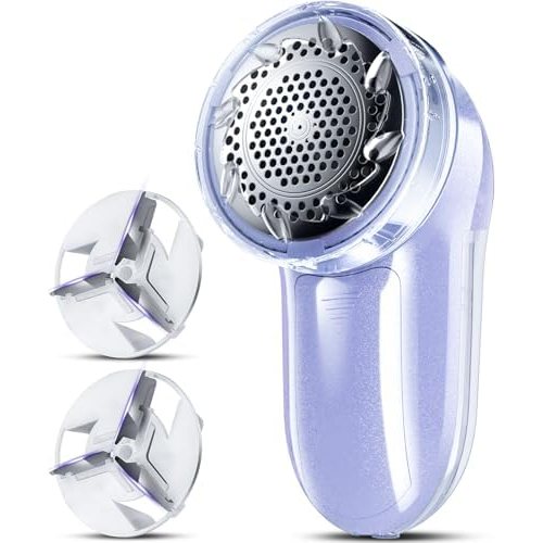 Bymore Compact 2-in-1 Fabric Shaver, Suction System, Light Purple