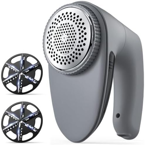 Bymore Large-Head Fabric Shaver, 65mm, Detachable Bin, Space Gray