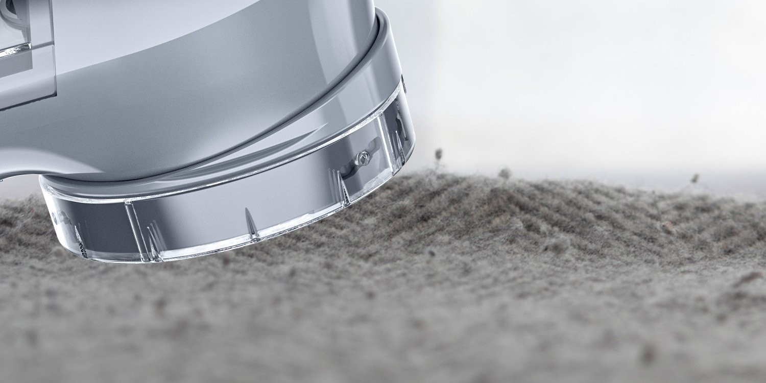 Fabric shaver lint container close-up